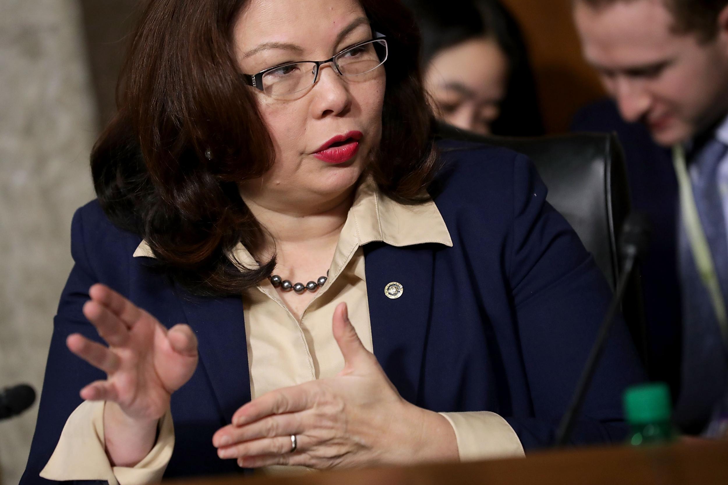 Duckworth has criticised Mr Trump for his transgender ban