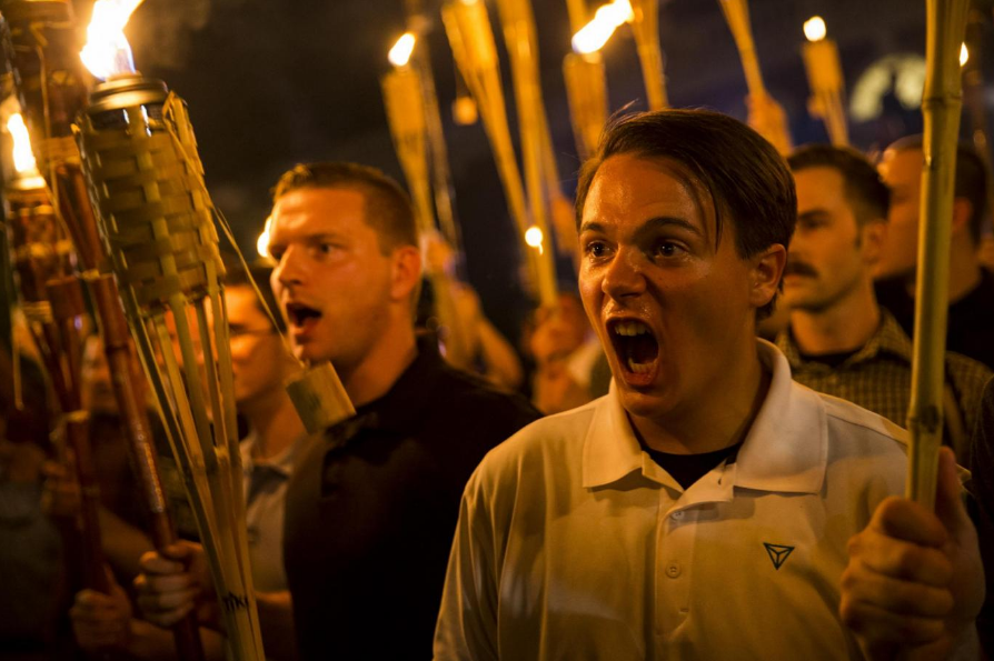 Neo-Nazis and white supremacists chant in Charlottesville