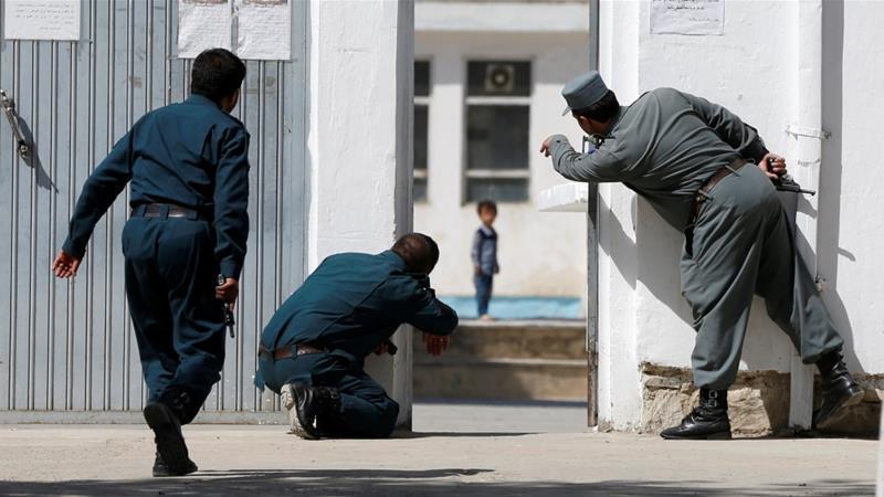 Police are trying to evacuate the worshippers from the mosque