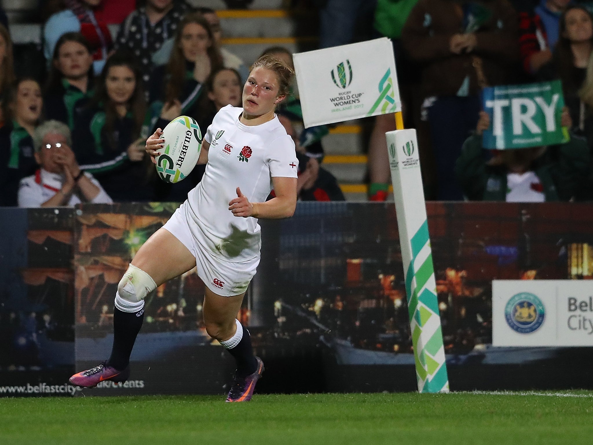 Lydia Thompson scored twice for England in defeat