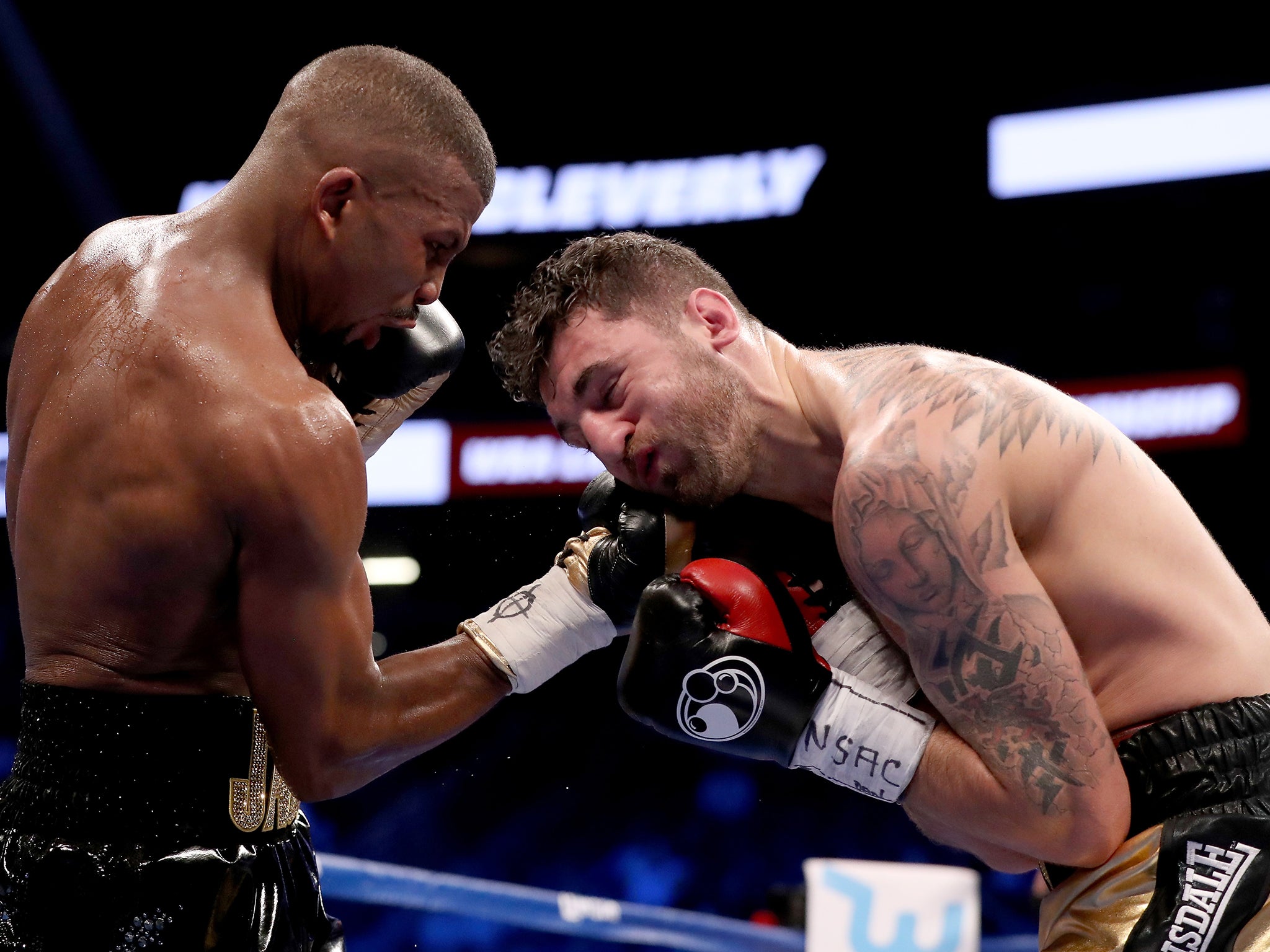 Badou Jack (left) defeated Nathan Cleverly to win the WBA light-heavyweight title