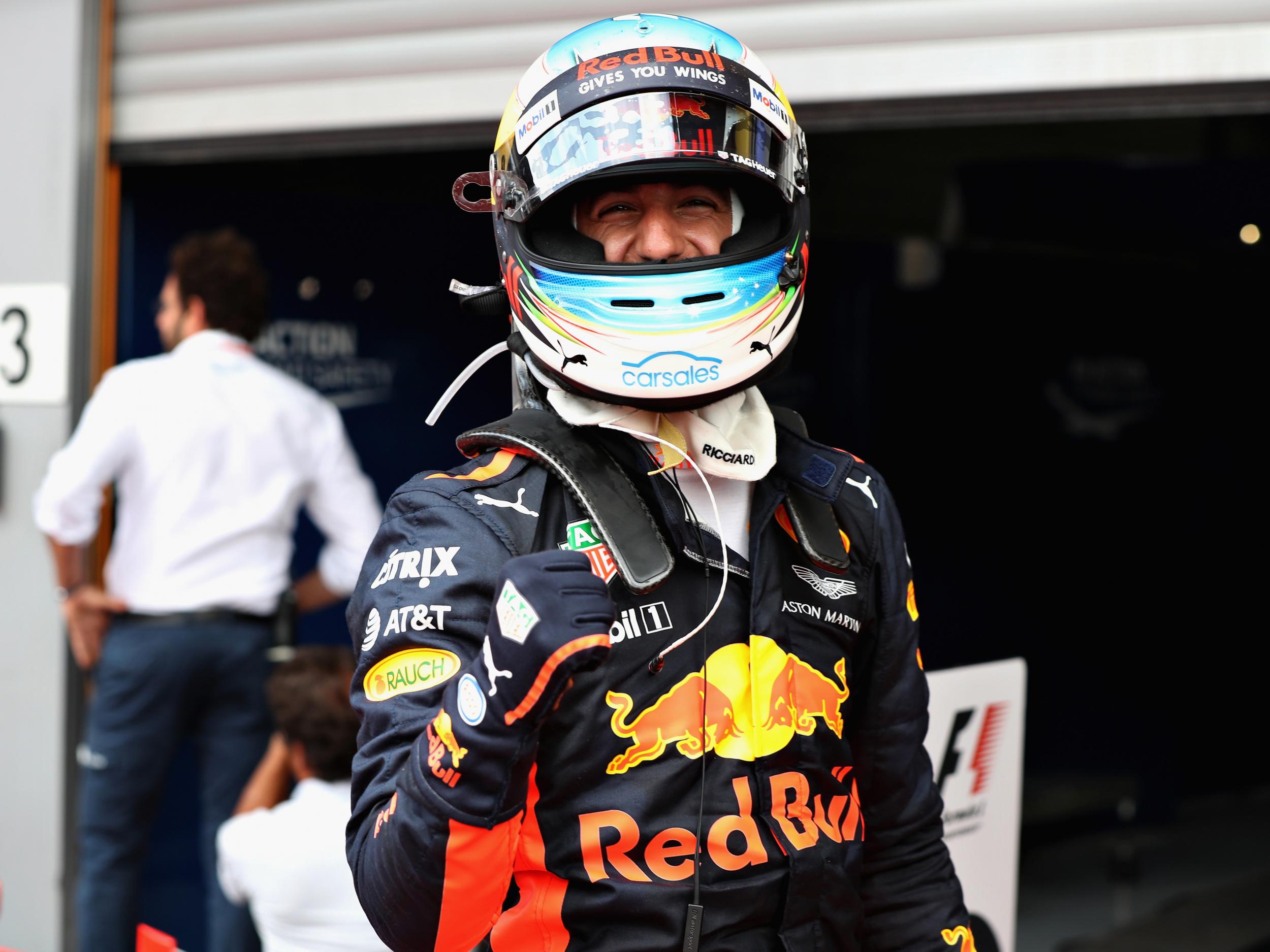 Daniel Ricciardo was delighted with his third-placed finish