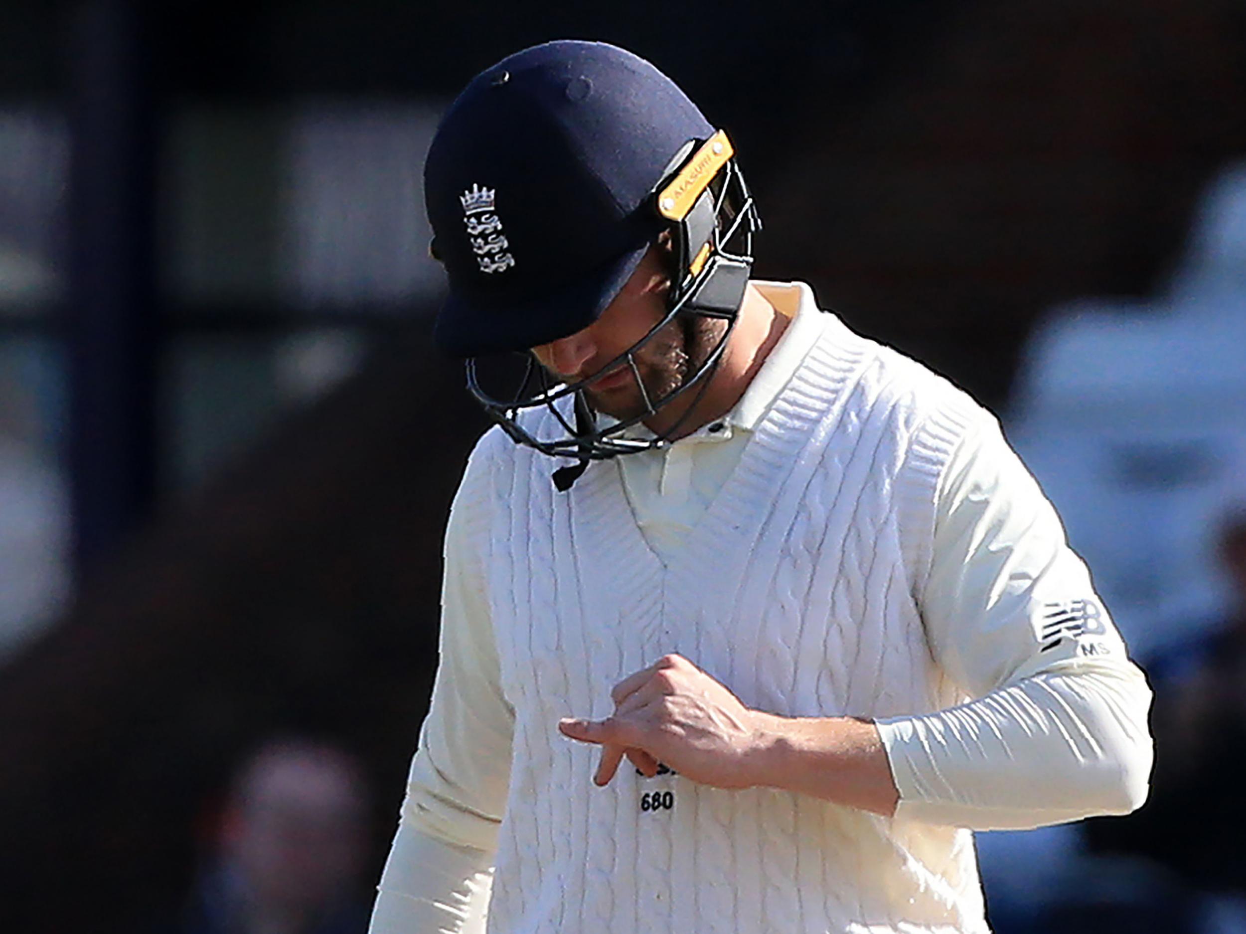 Stoneman suffered a finger injury midway through his innings