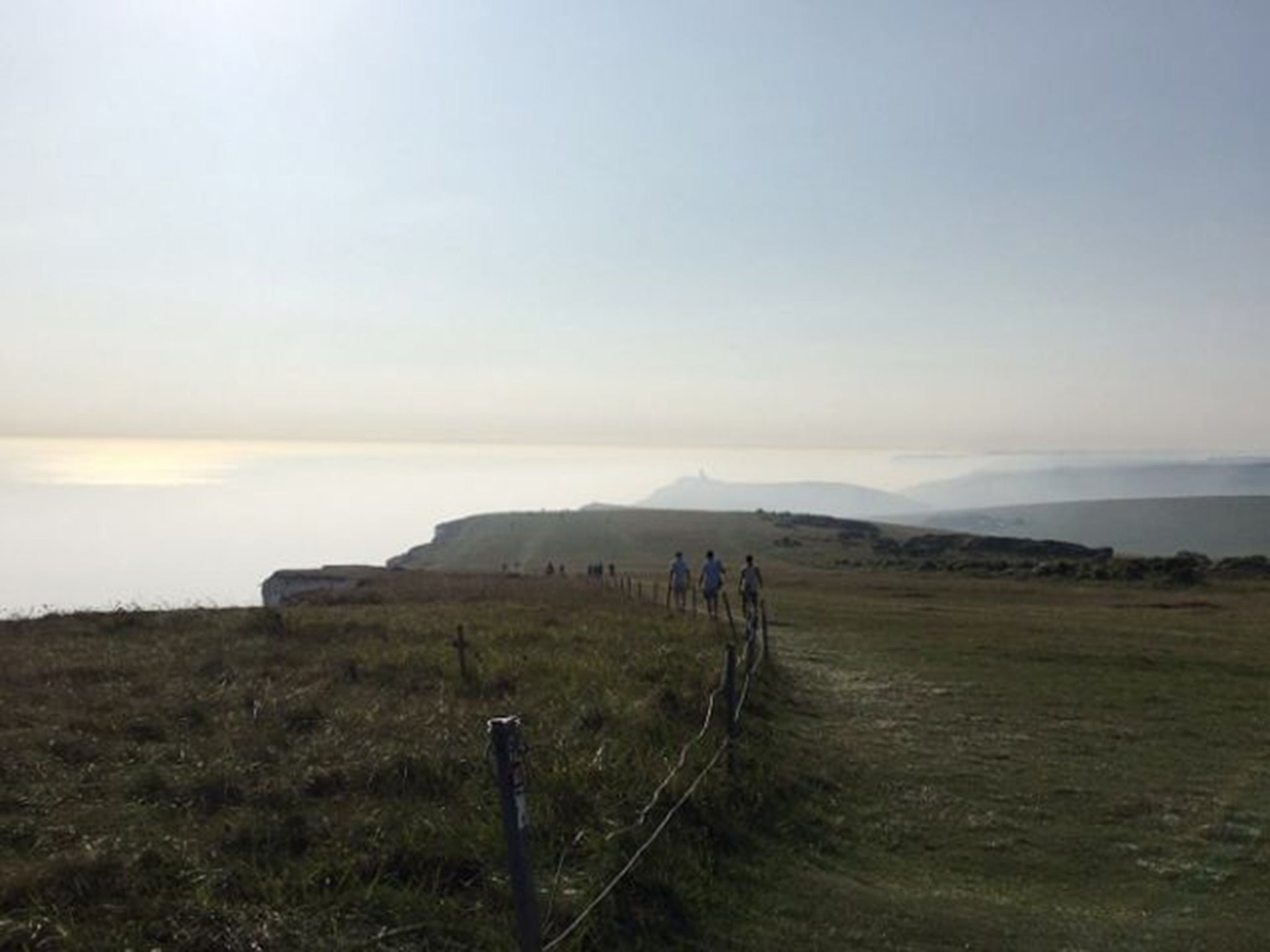 James Bennett complained of stinging eyes after taking this picture near Beachy Head