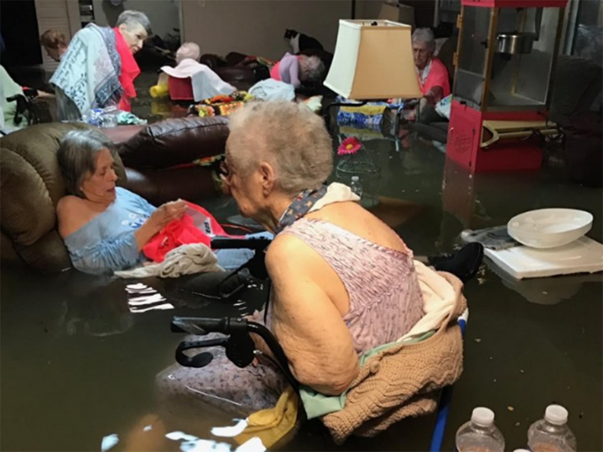 Residents at La Vita Bella nursing home in Dickinson, Texas were ‘almost underwater’