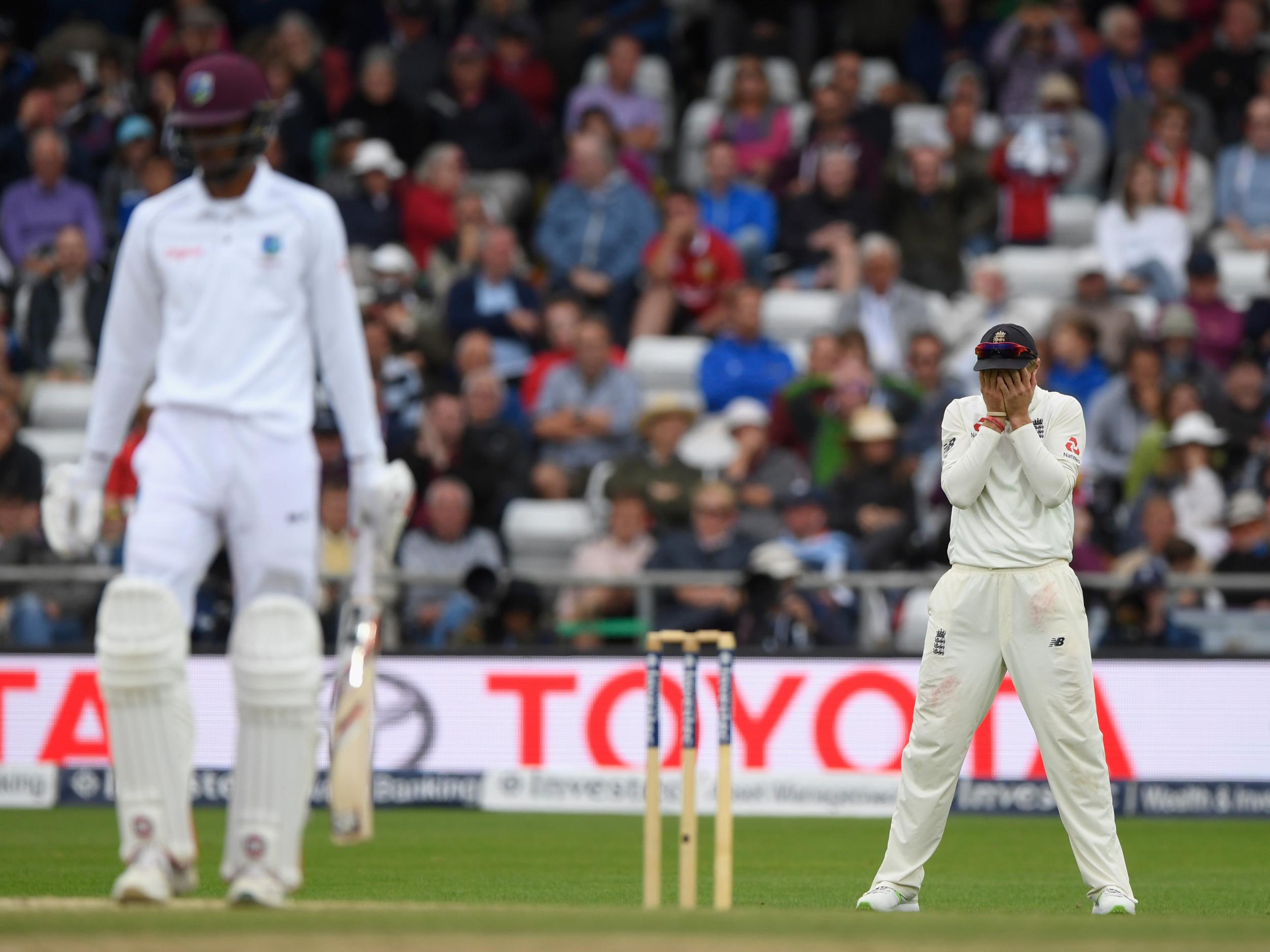 Root was left frustrated with some slack fielding