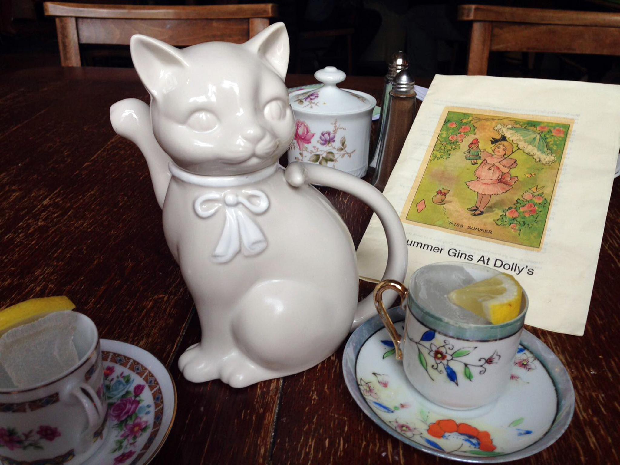 Indulge in a cocktail tea party at Dolly’s, served up in a fun teapot for two