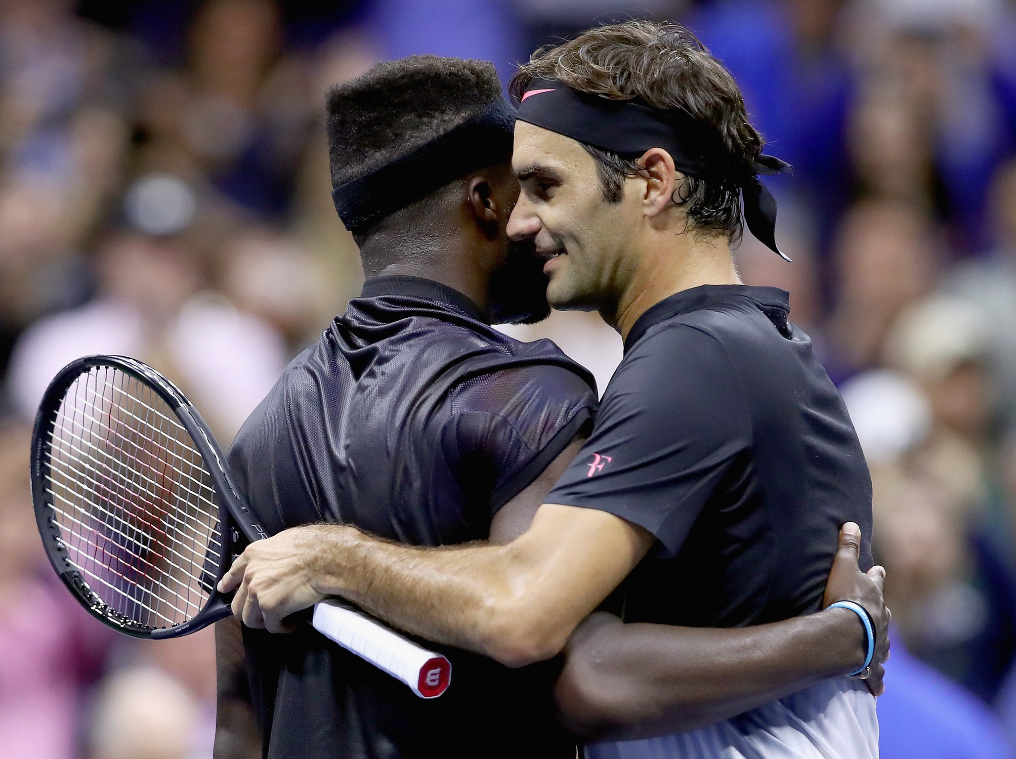 Federer scraped into the second round of the US Open