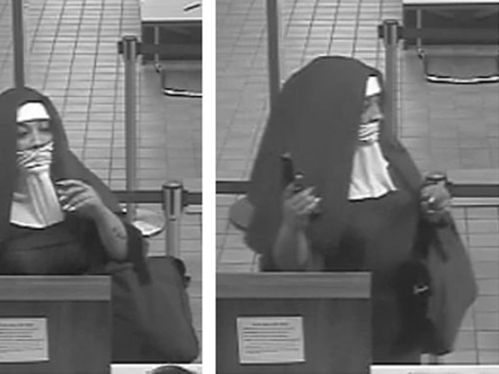 Two women dressed as nuns held up a bank at gunpoint