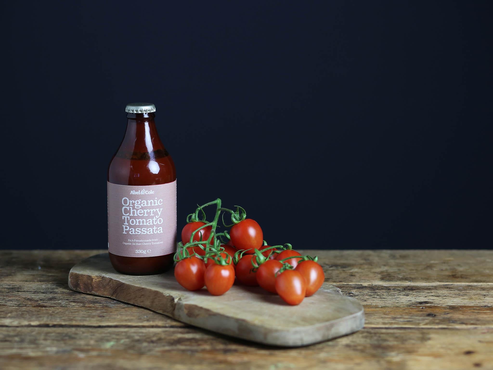 Organic passata is made from their Sicilian grower’s over-ripe cherry tomatoes