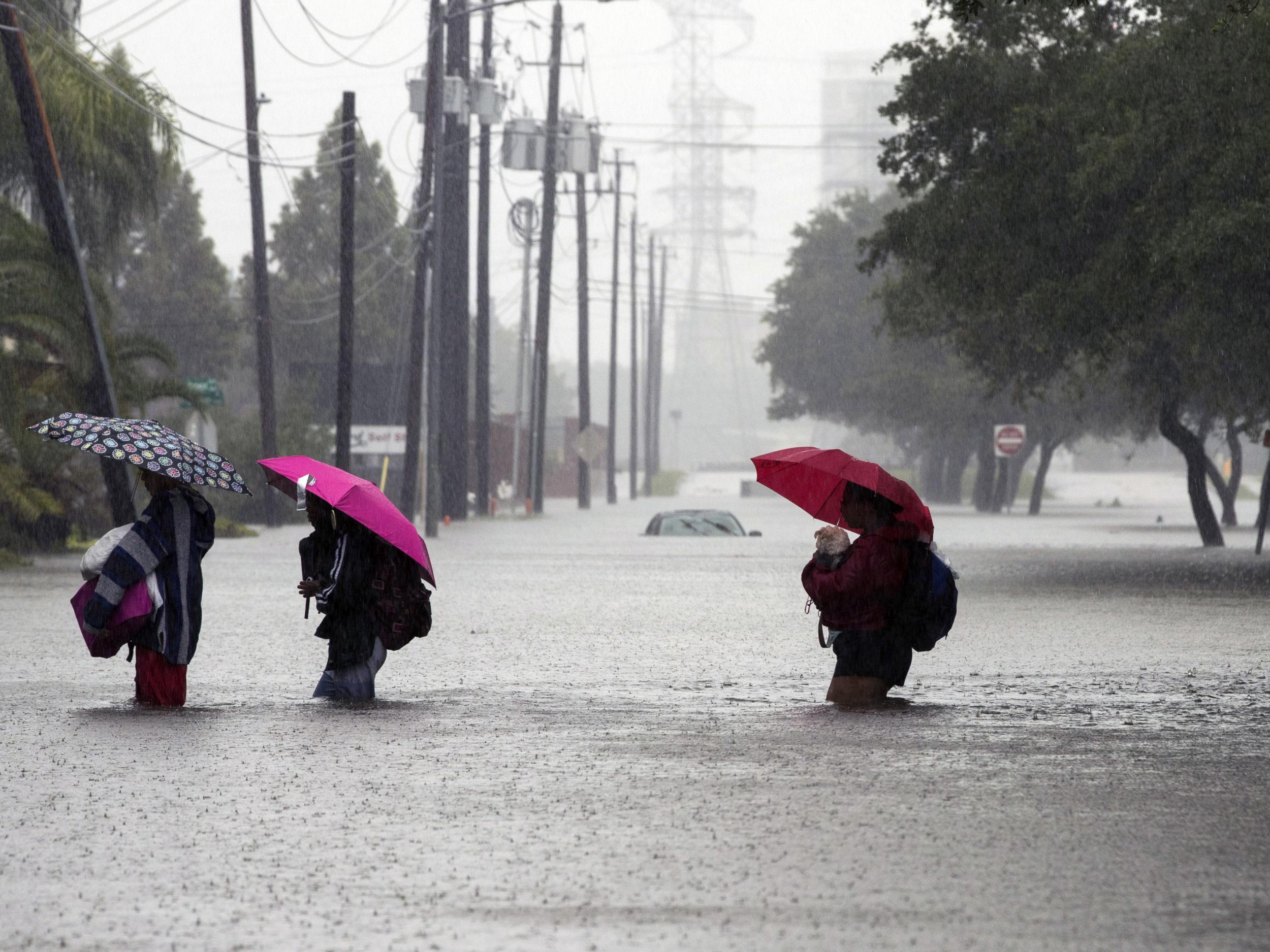 Tens of thousands were forced to leave their homes after Storm Harvey