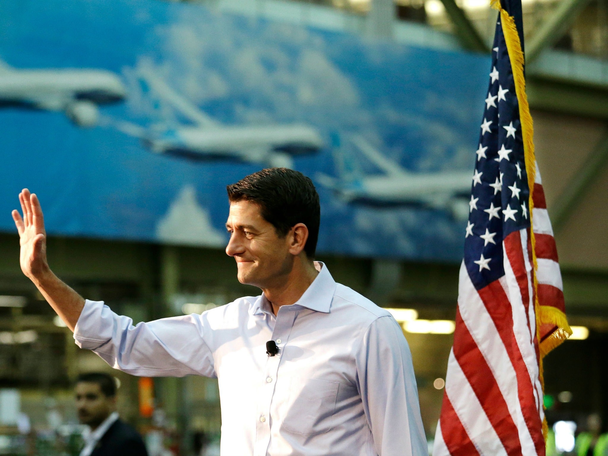 House Speaker Paul Ryan, seen here at the Boeing Co. on Aug. 24, 2017, in Everett, Wash, cautioned against ending Daca by saying 'there are people who are in limbo'