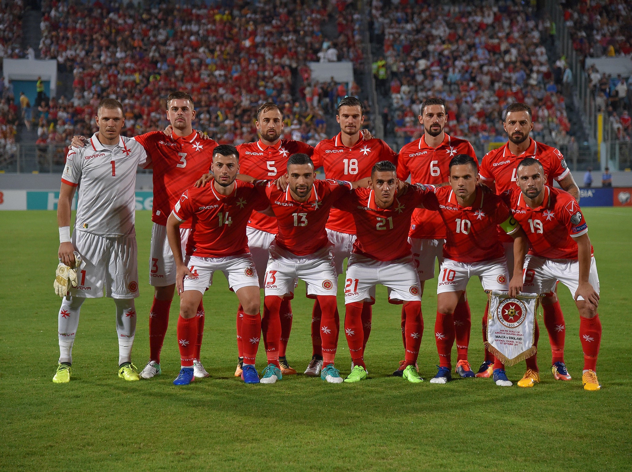 Malta are ranked 190th in the world