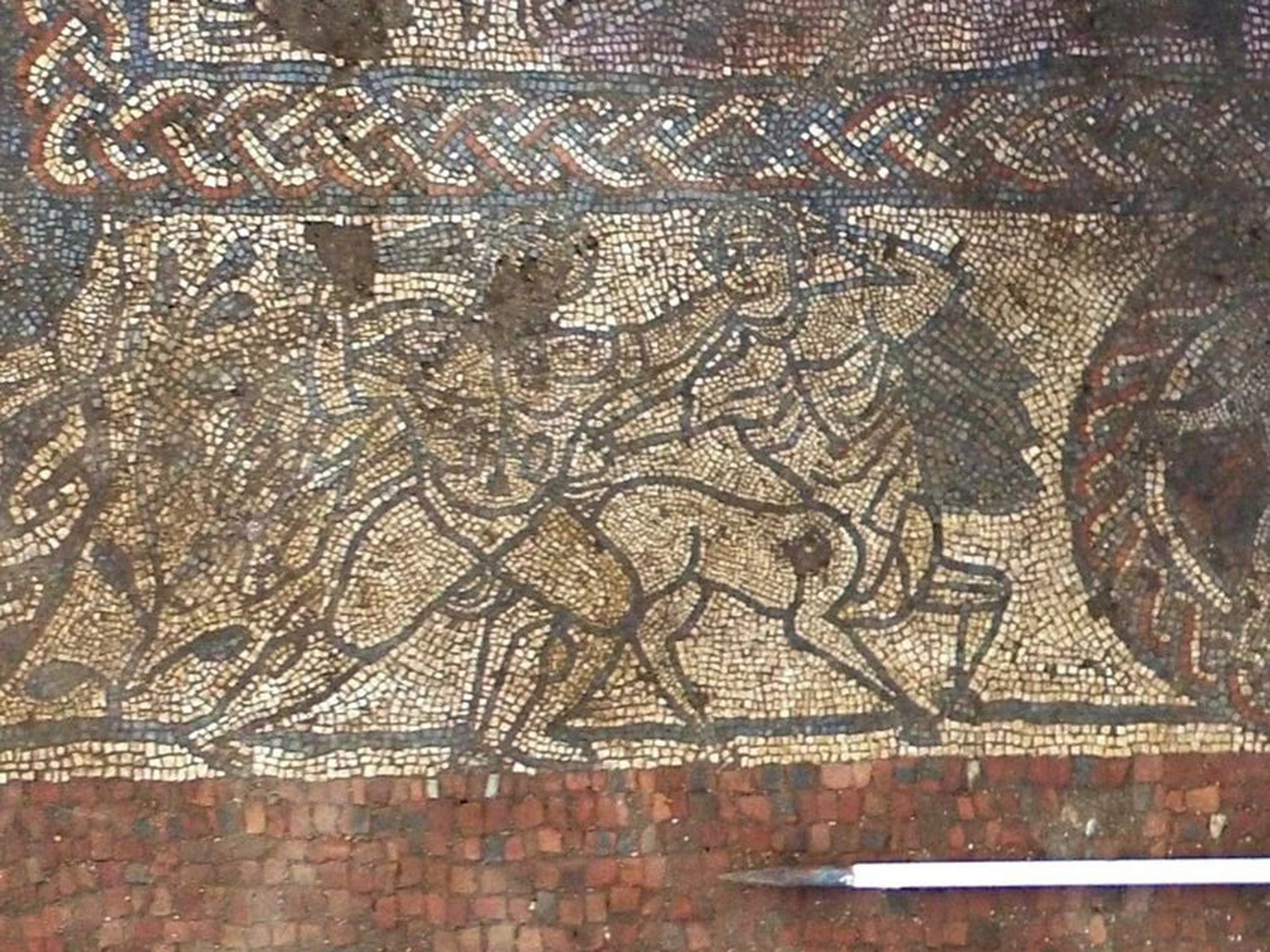 The Boxford mosaic depicts Hercules killing a centaur, dating to around 380 AD