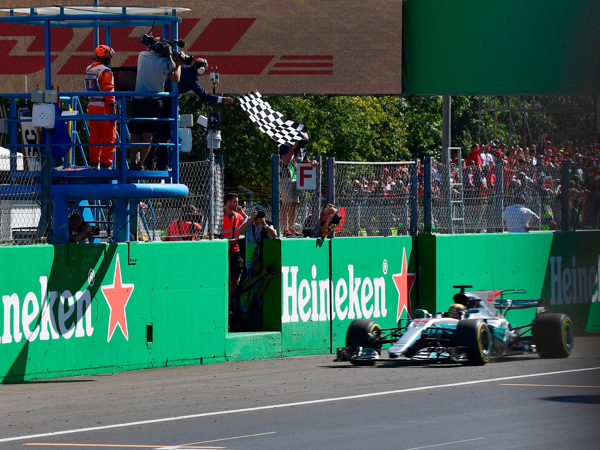 Lewis Hamilton wins the Italian Grand Prix to take the championship lead