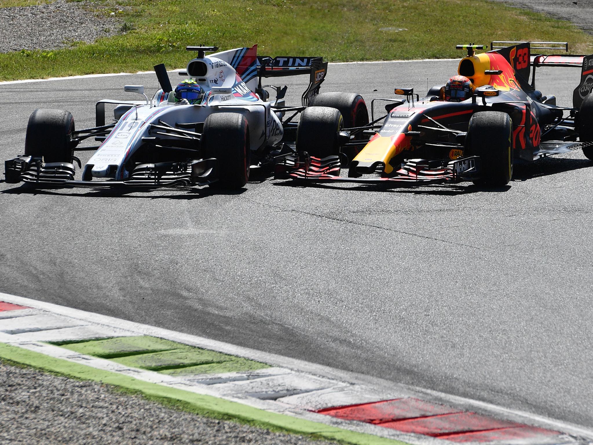 Massa and Verstappen collided at the first chicane (Getty)