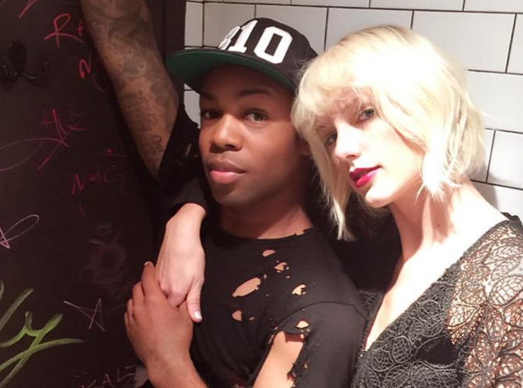 MTV/YouTube star, dancer and recording artist Todrick Hall with friend and collaborator Taylor Swift