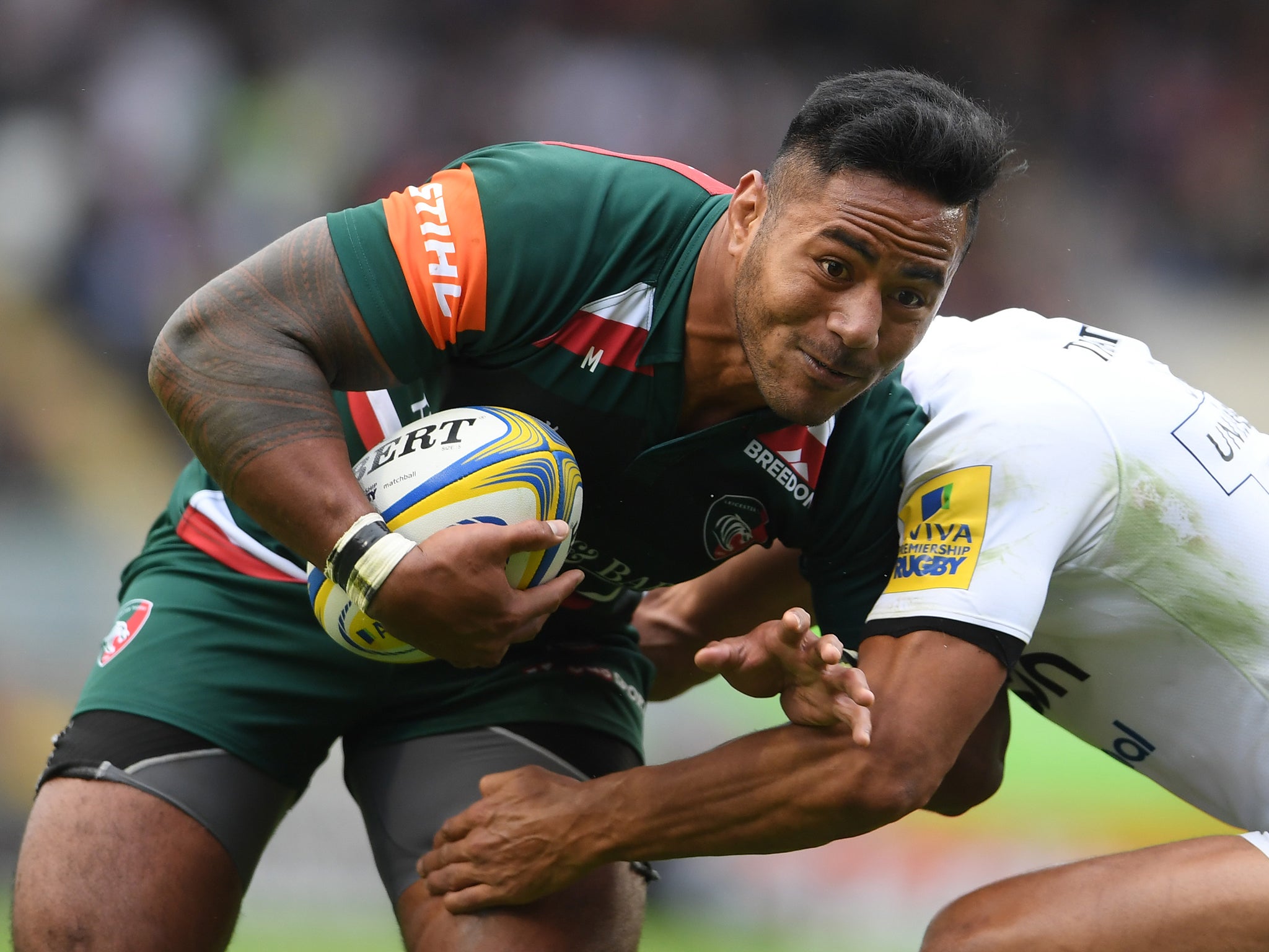 Manu Tuilagi scored on his return to action after nine months out with injury