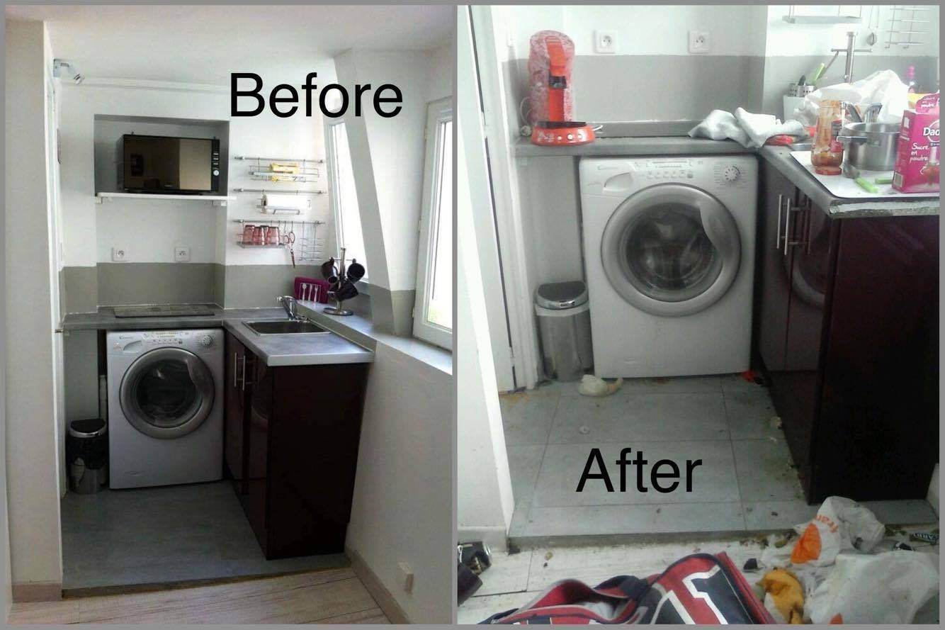 The apartment was left trashed by an Airbnb renter