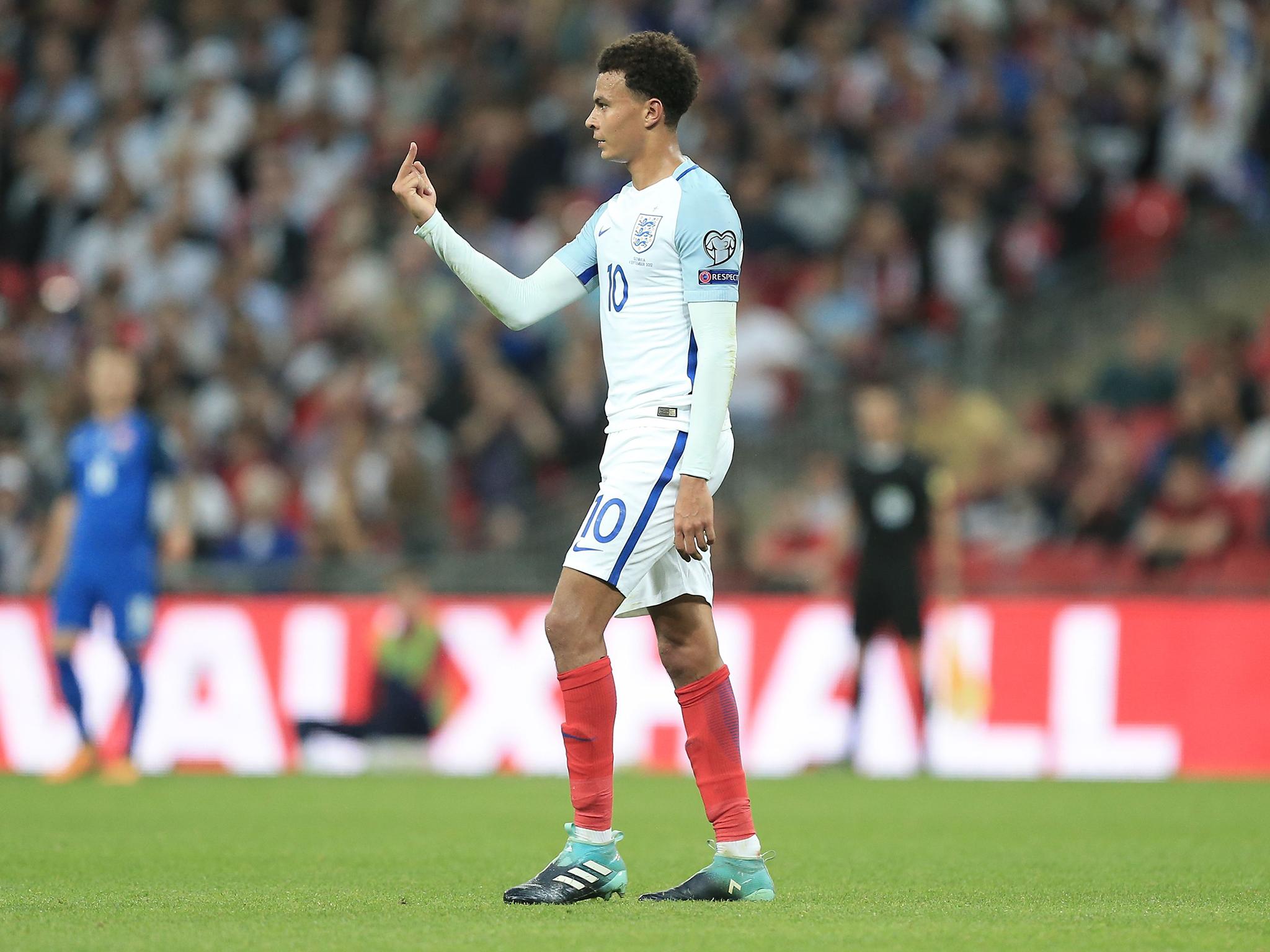 Alli was caught raising his middle finger during England's win over Slovakia