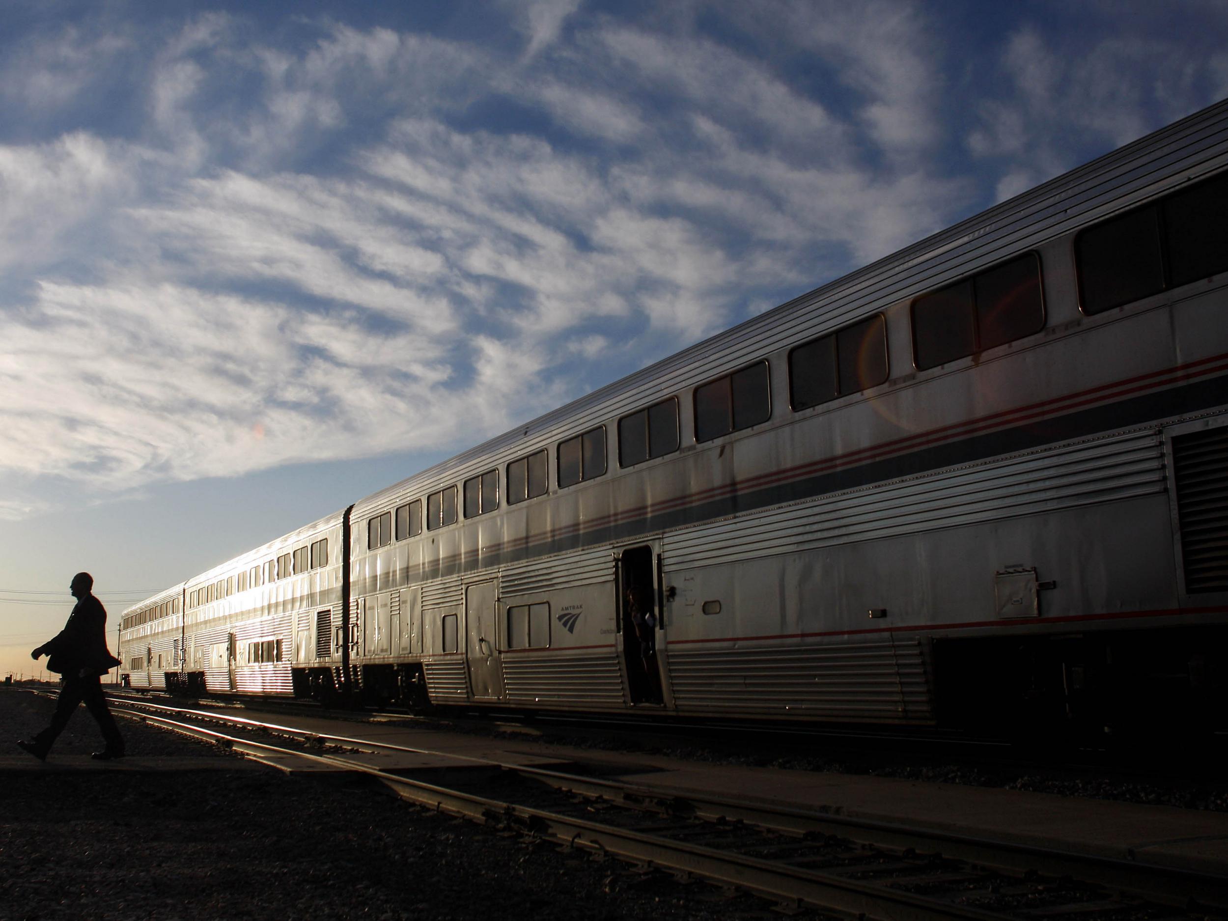 The 5 California Zephyr Amtrak train in Holdrege, Nebraska