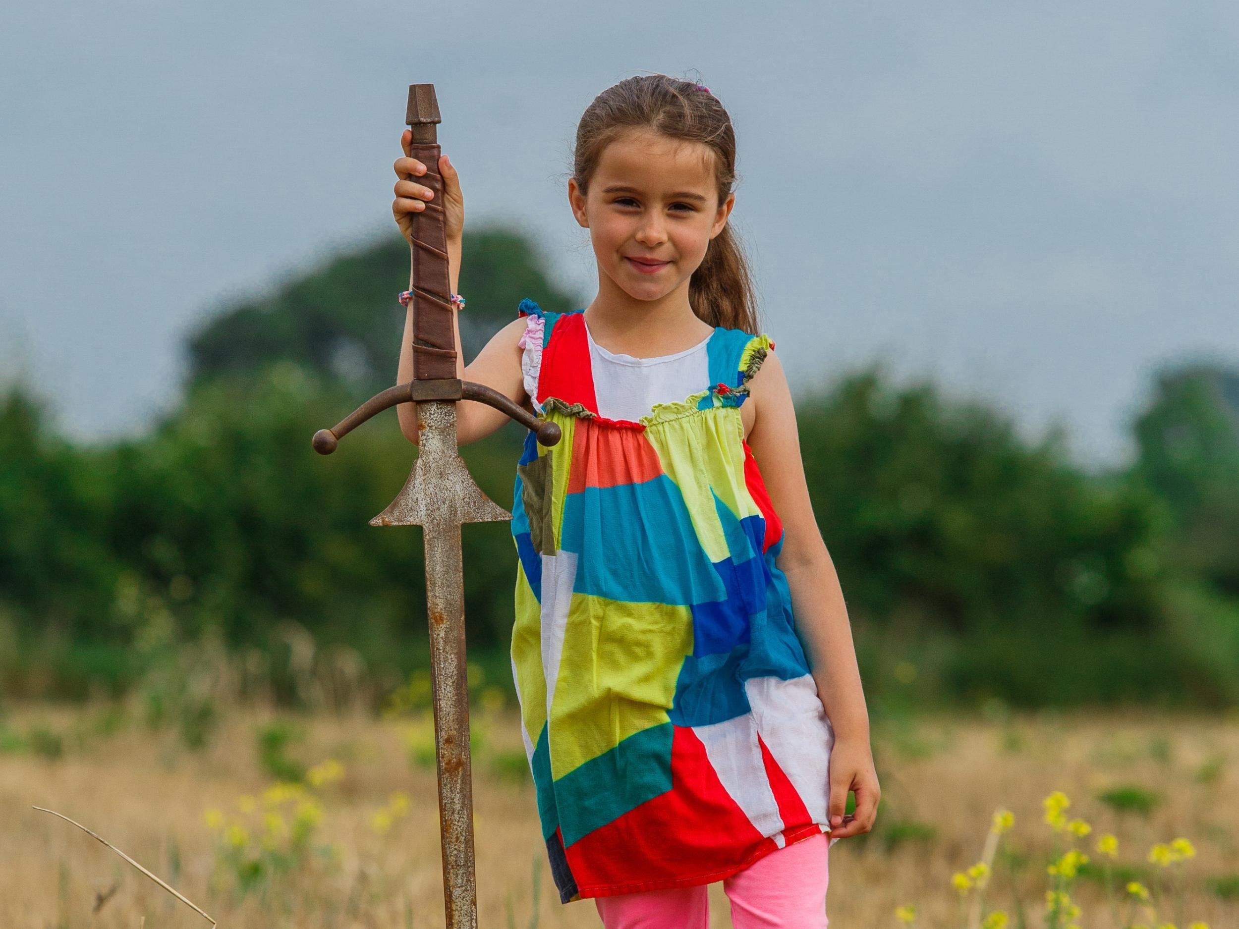 ‘The sword is 4ft long – exactly Matilda’s height,’ her father said