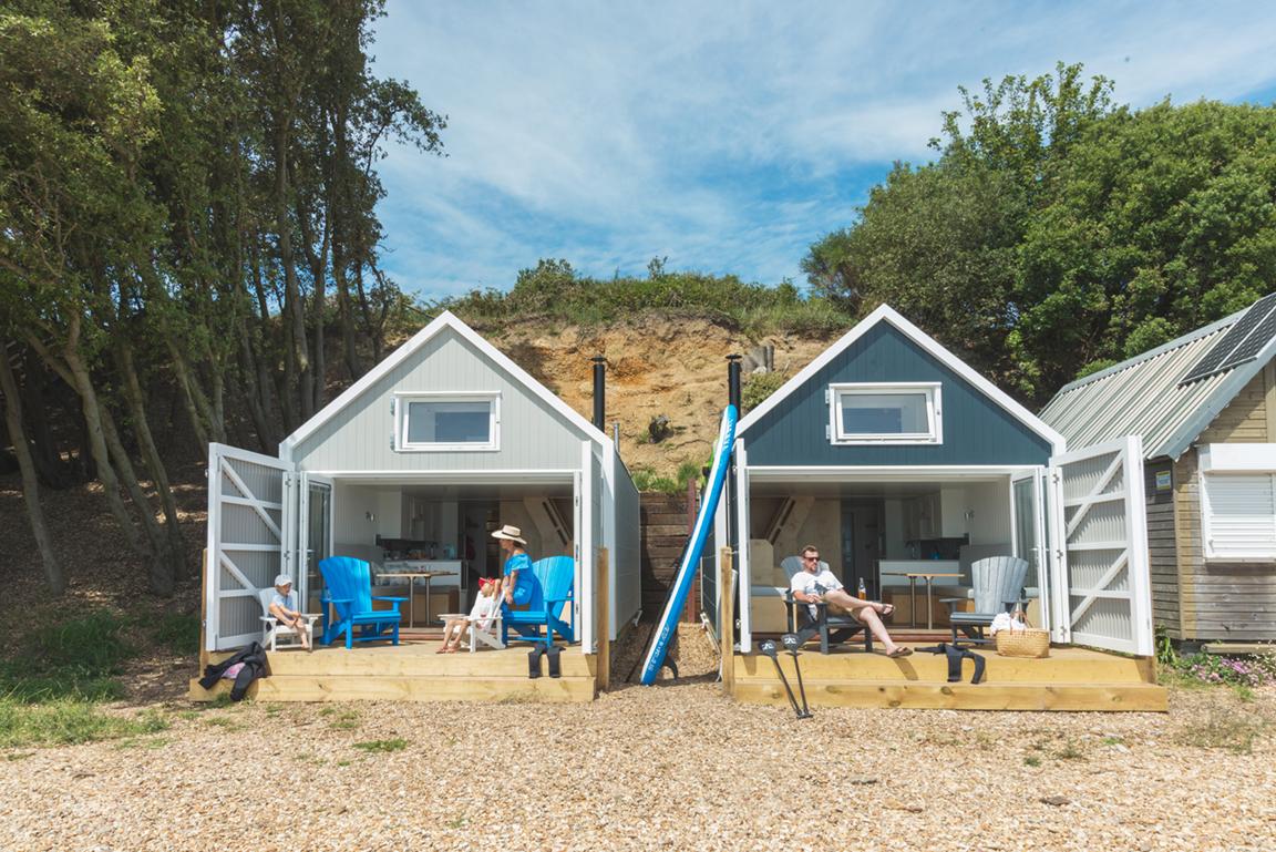 The pair of huts sleep up to 10 people