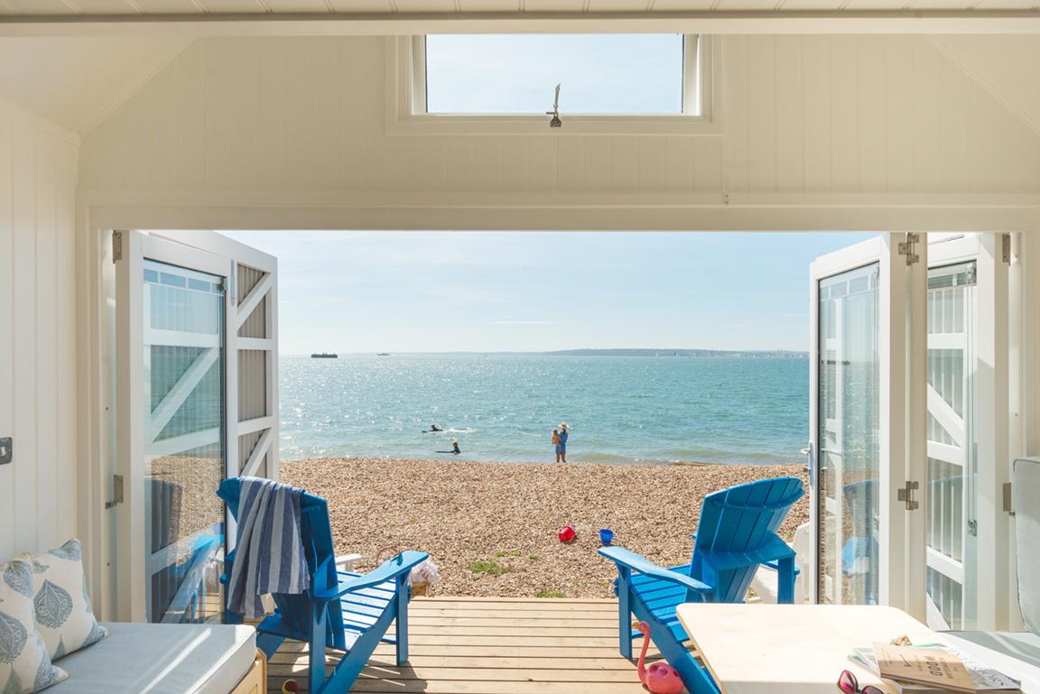 The front bi-fold doors open fully on to a decking area