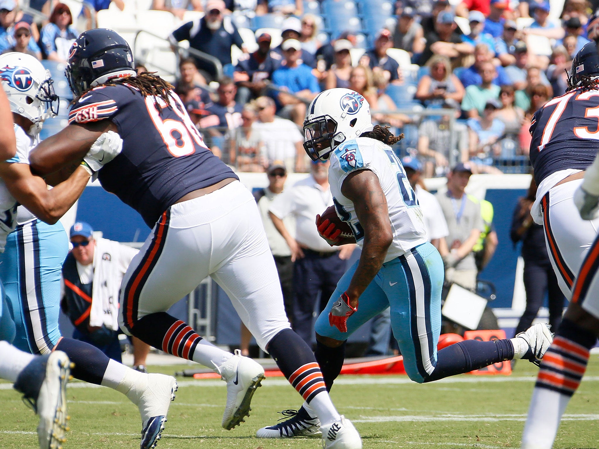 Derrick Henry in action for the Tennessee Titans last season