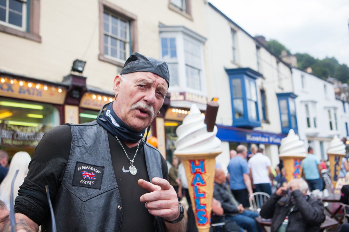 The town attracts a community of bikers