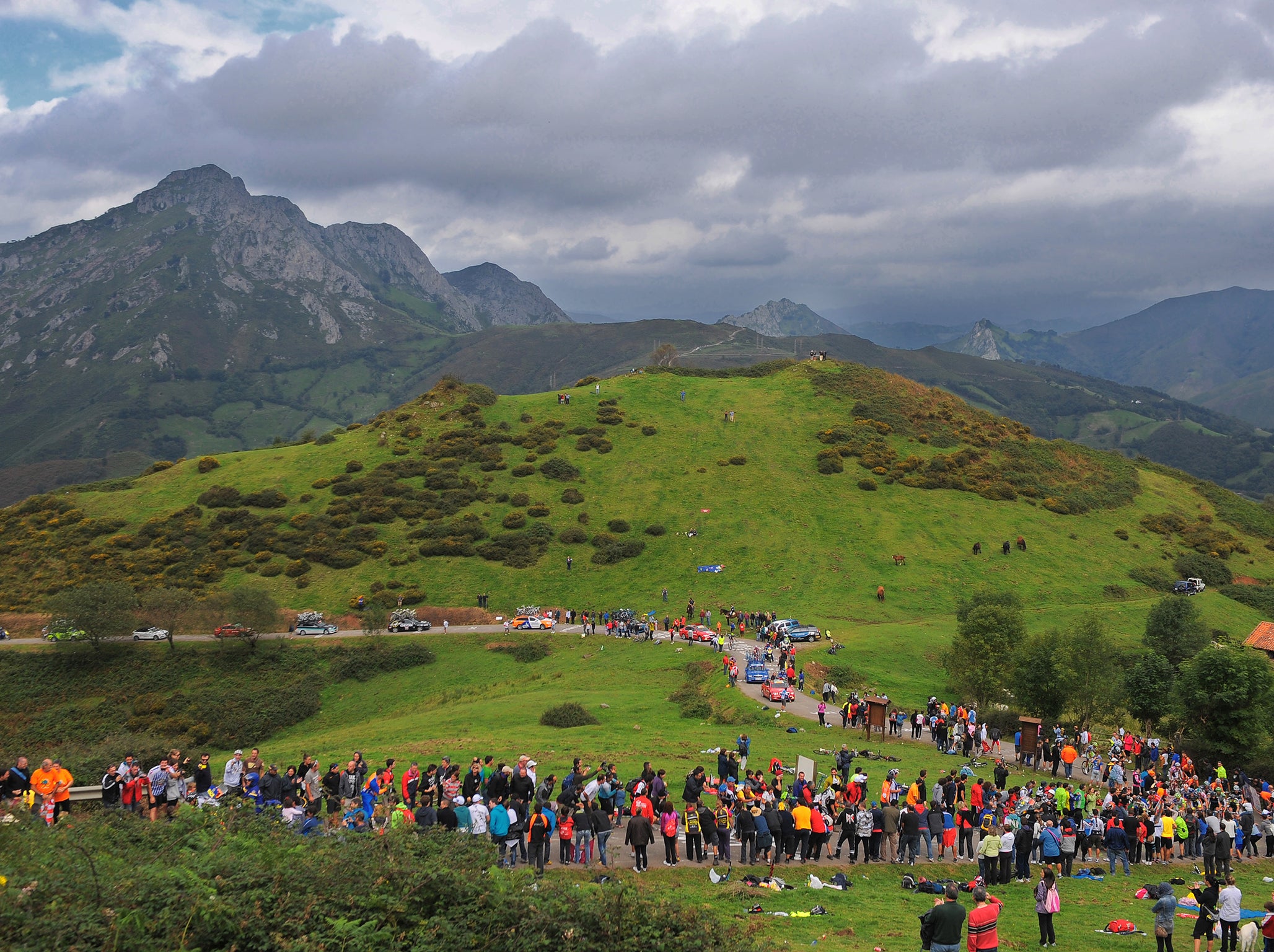 Alto de l'Angliru is one of the most demanding climbs in professional cycling