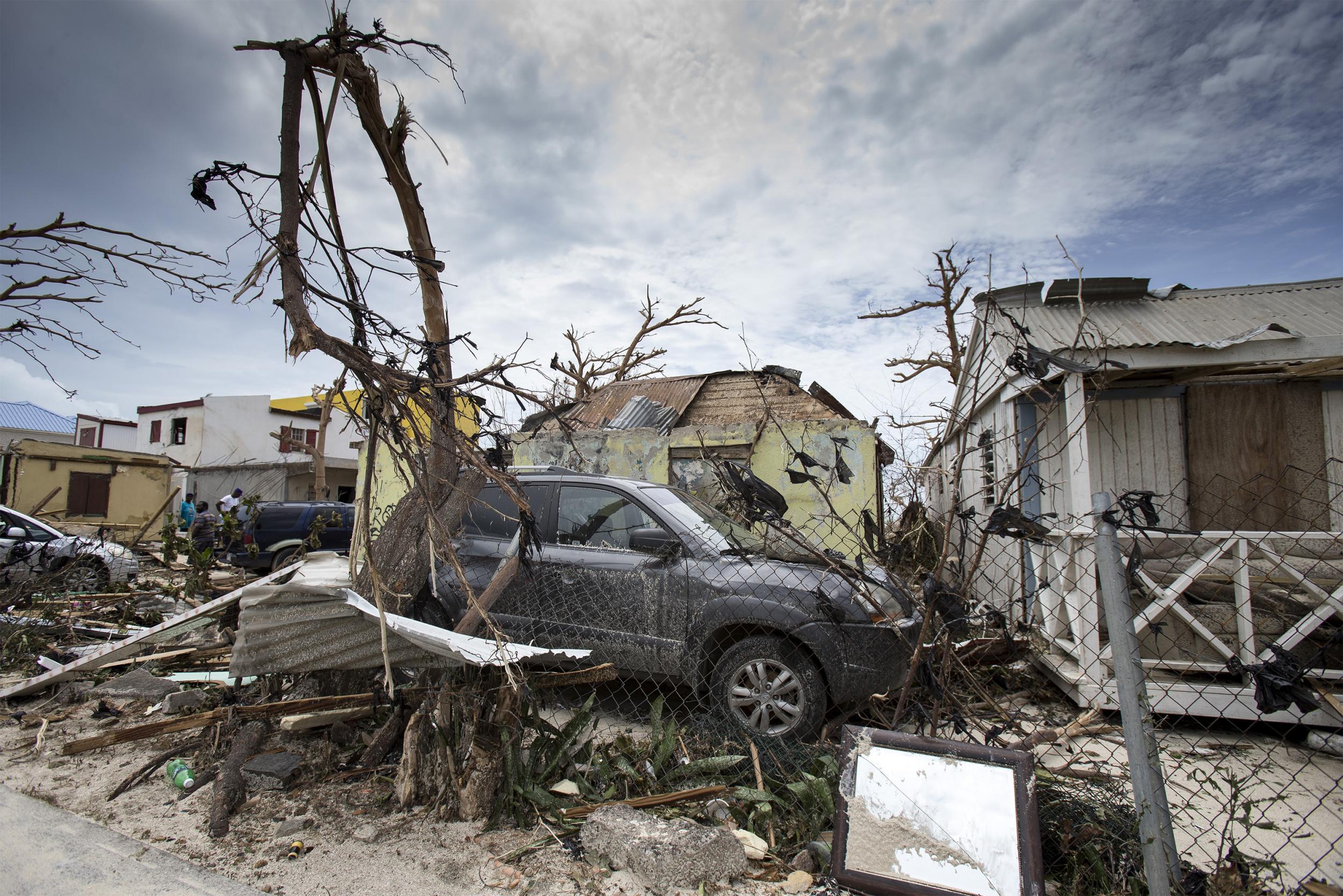 Damage caused by Hurricane Irma has it swept through the Dutch side of St Martin