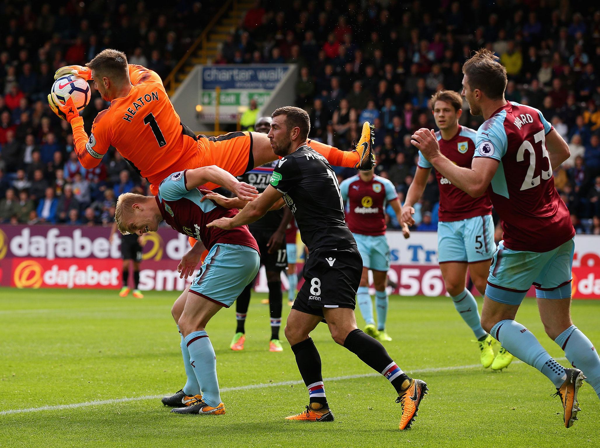 Heaton landed awkwardly against Crystal Palace