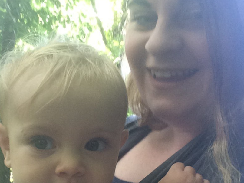 Elin Jones was with her baby Ellen in a shop in Lampeter, Ceredigion in Wales