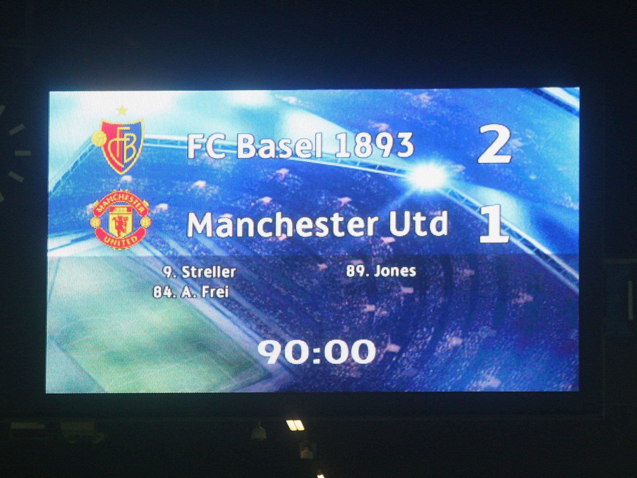 Basel secured a memorable victory over United in 2011