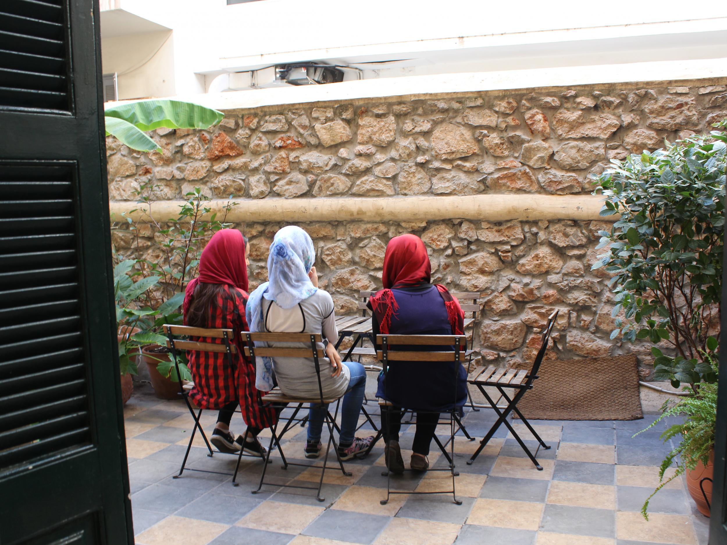 Teens Sita, Fatima and Gita fled Afghanistan for Iran, then came to Greece (Janice Dickson)