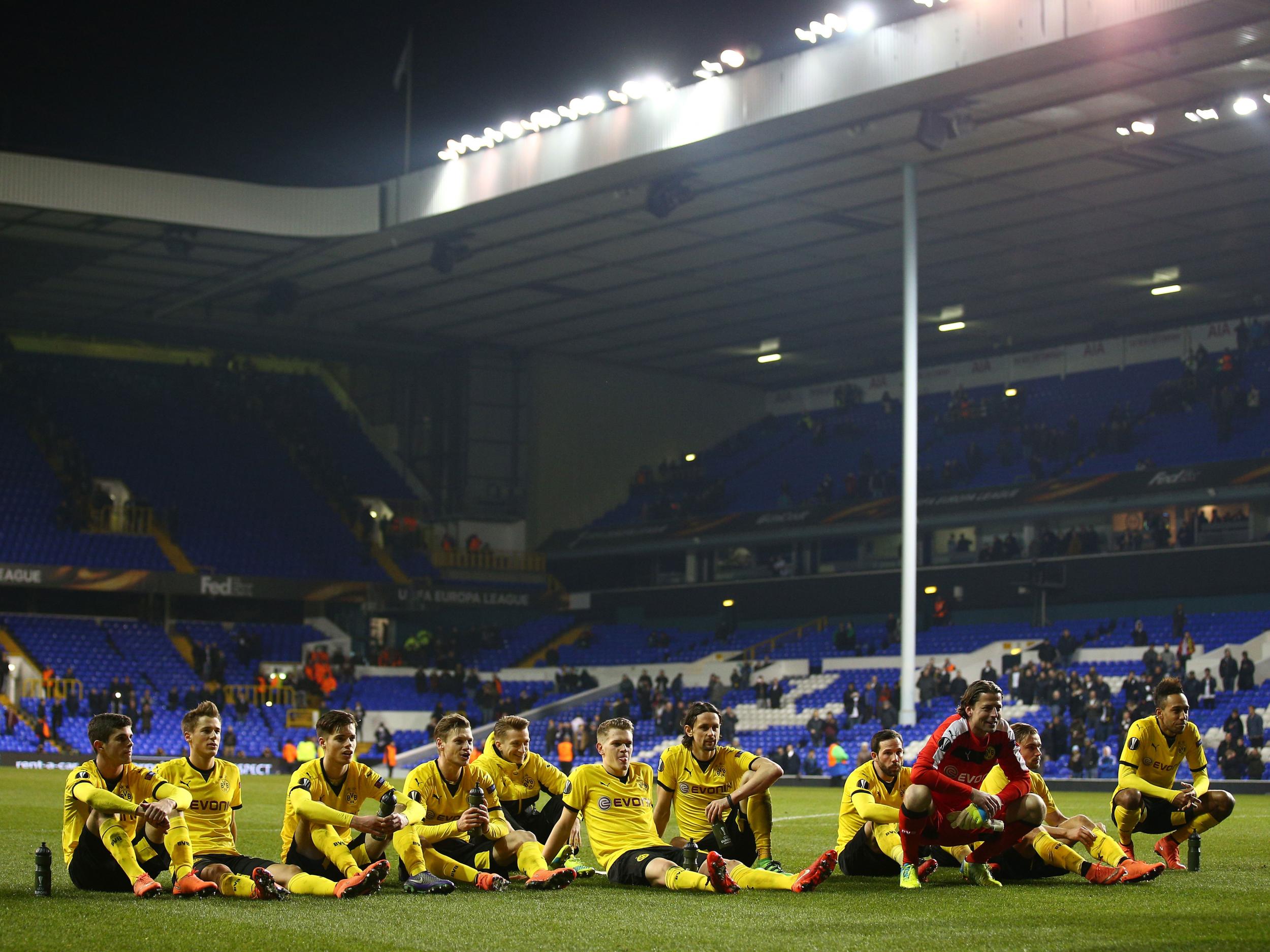 Dortmund on their last visit to London in March 2016