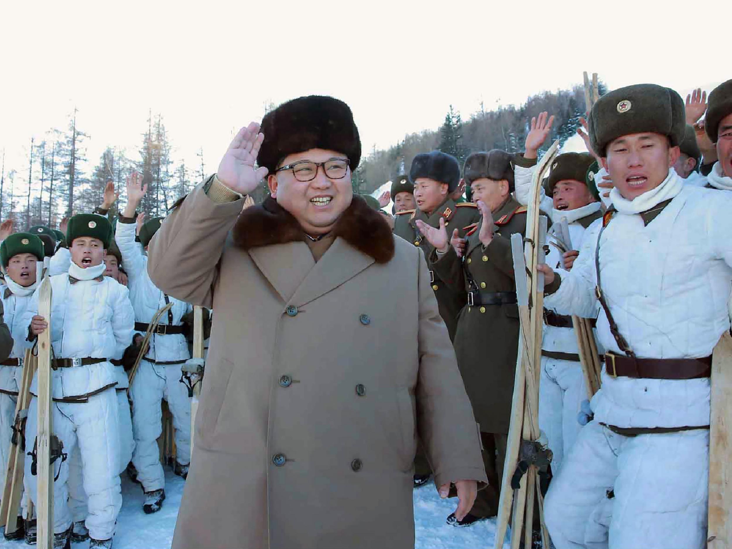 North Korean leader Kim Jong-un salutes his troops (AFP/Getty)