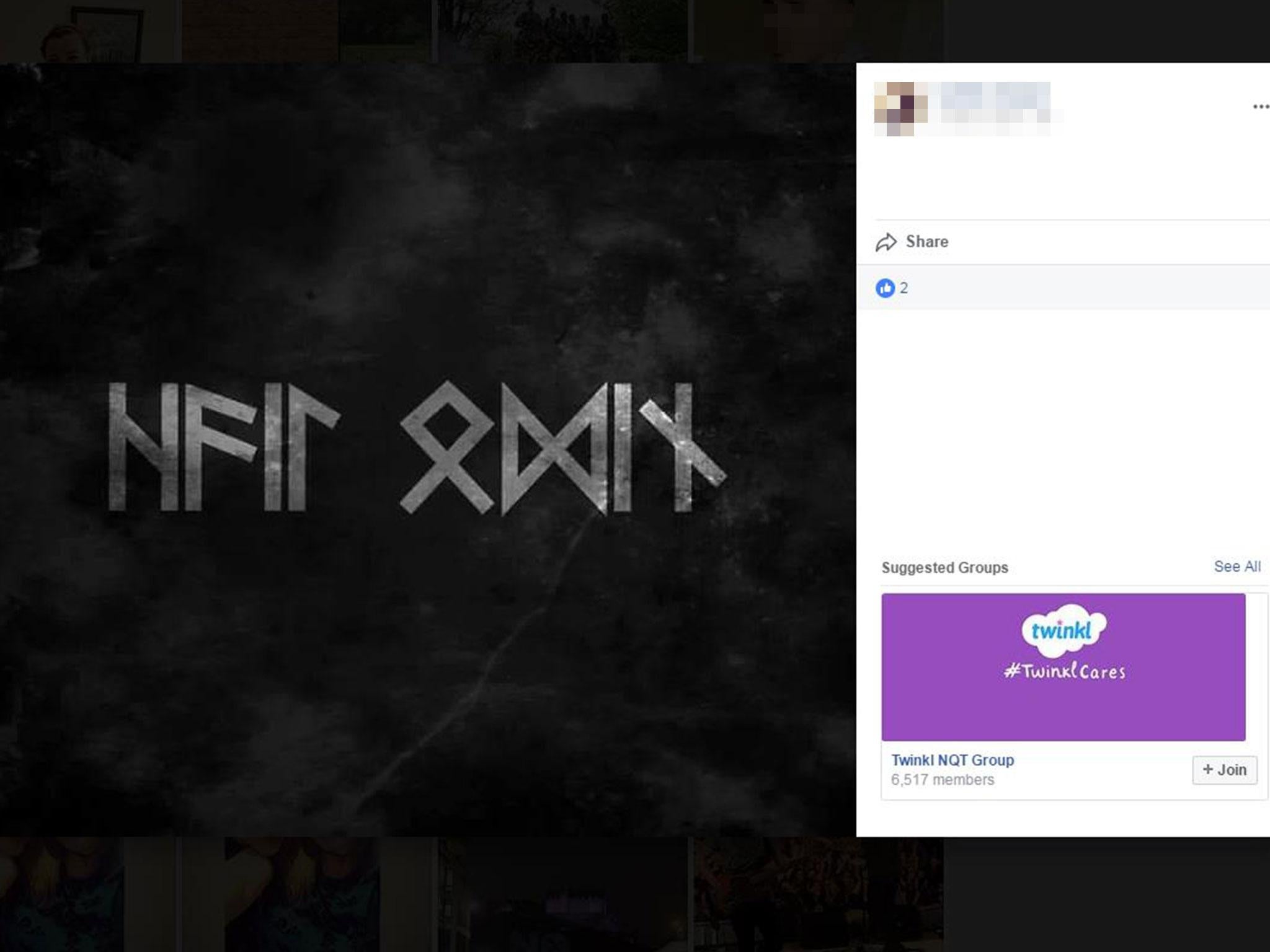 A Facebook banner reading 'Hail Odin' from a serving soldier's page