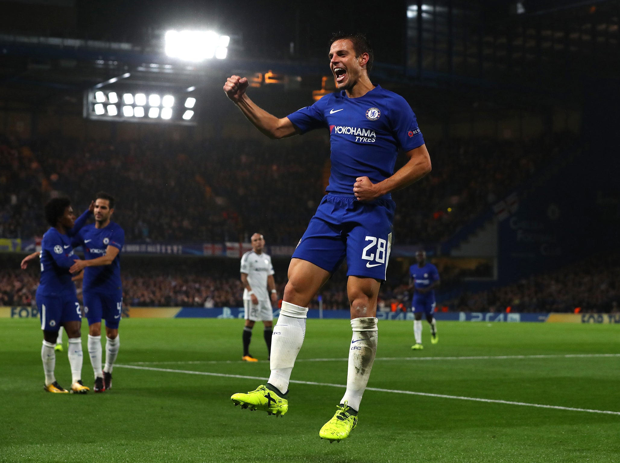 César Azpilicueta got on the scoresheet as Chelsea thrashed Qarabag