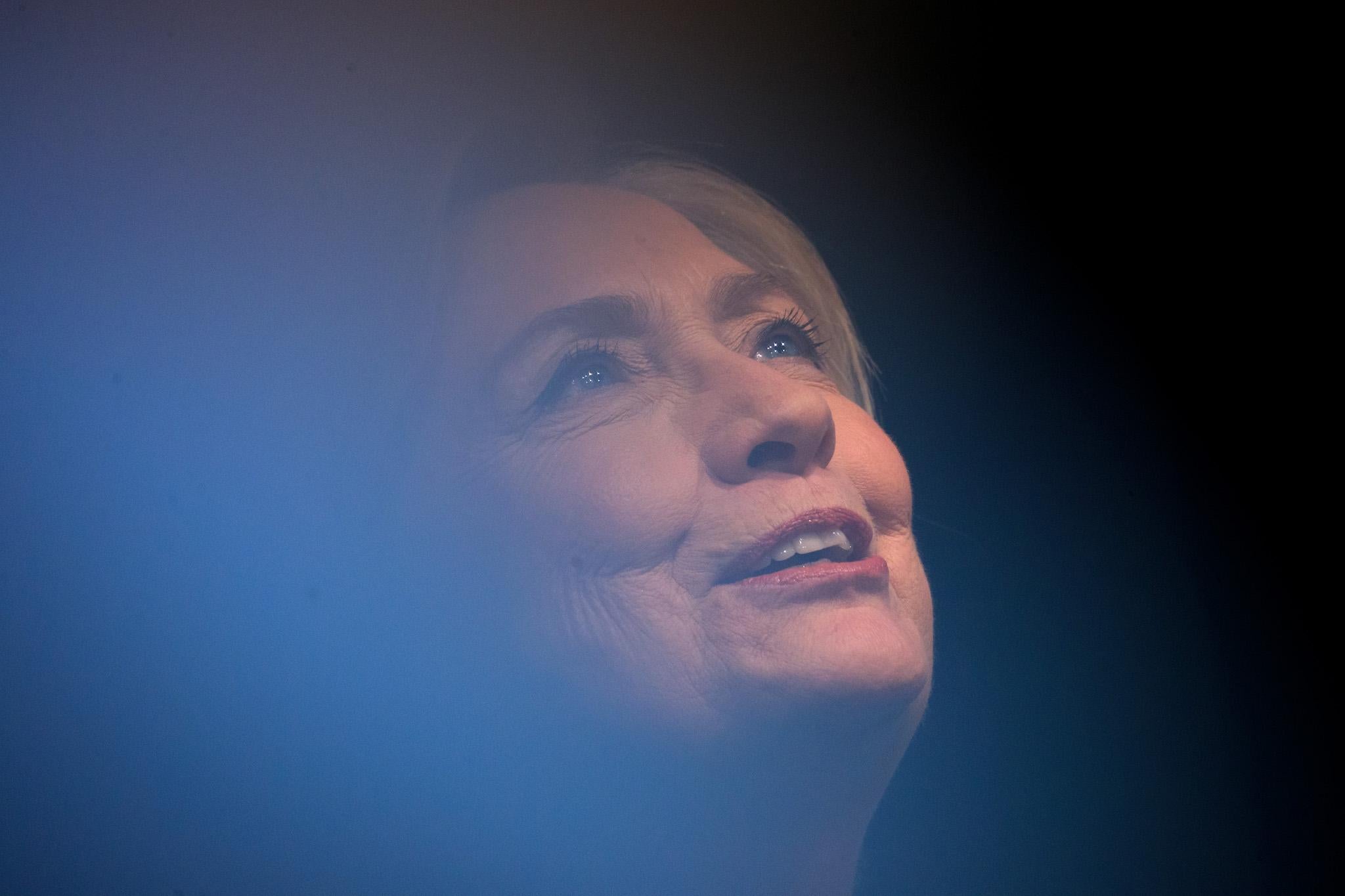 Former US Secretary of State Hillary Clinton signs copies of her new book "What Happened"