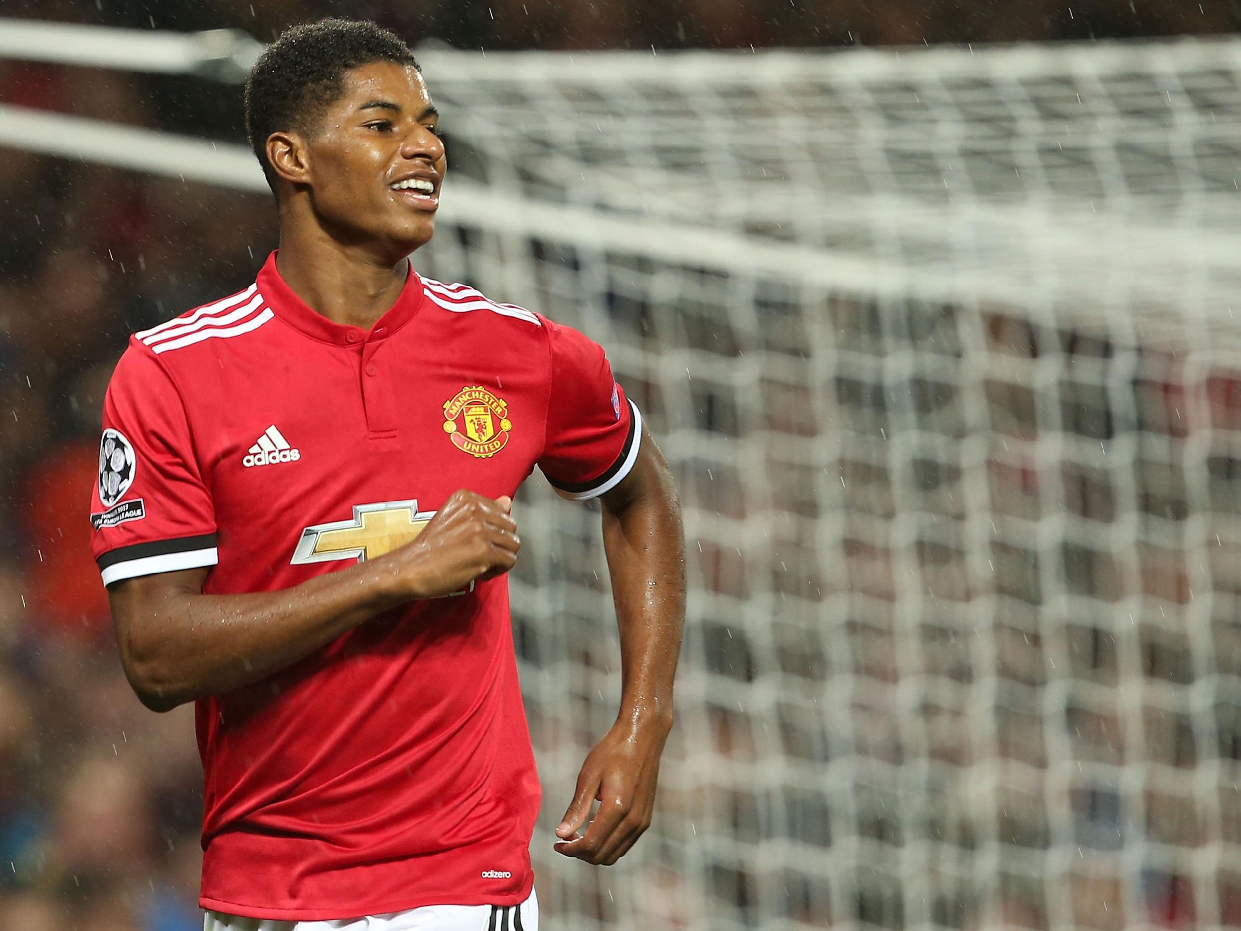 Marcus Rashford scored United's third goal at Old Trafford