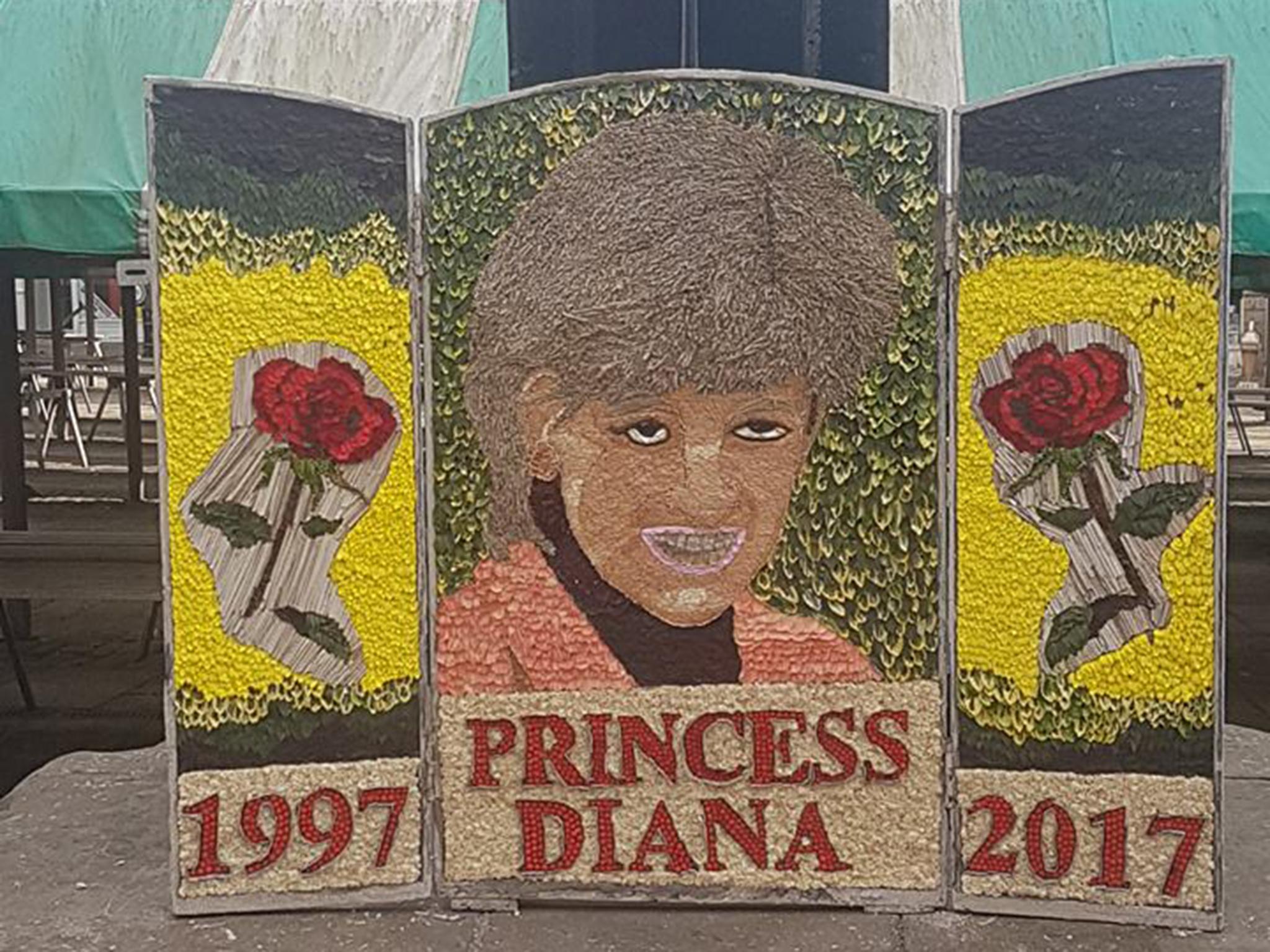 The well dressing tribute to Princess Diana