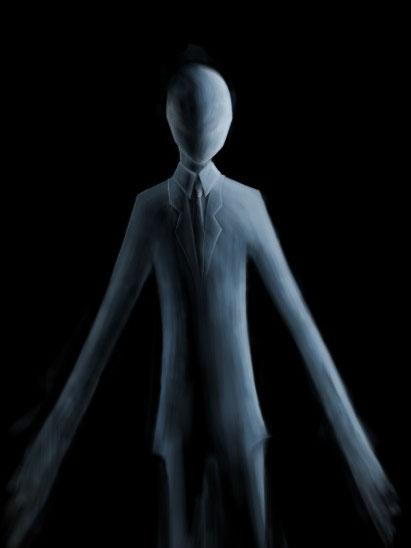 An artist's depiction of Slender Man, a fictional monster which began as an online meme