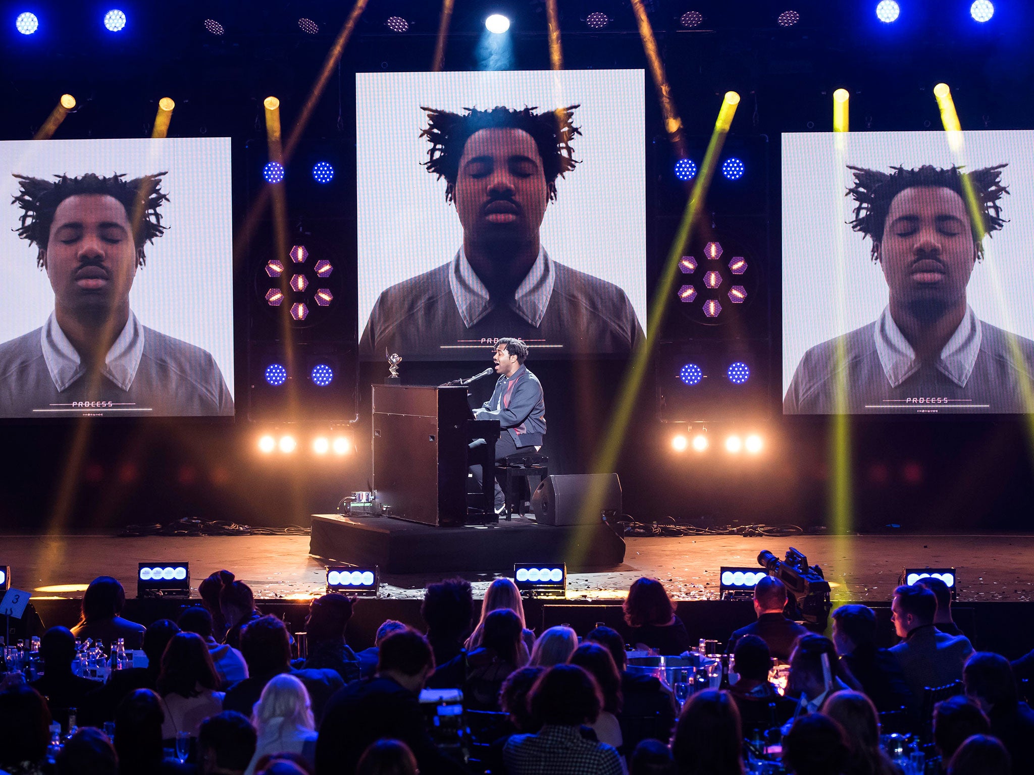 Last year's Mercury Prize winner Sampha performs at the 2017 event