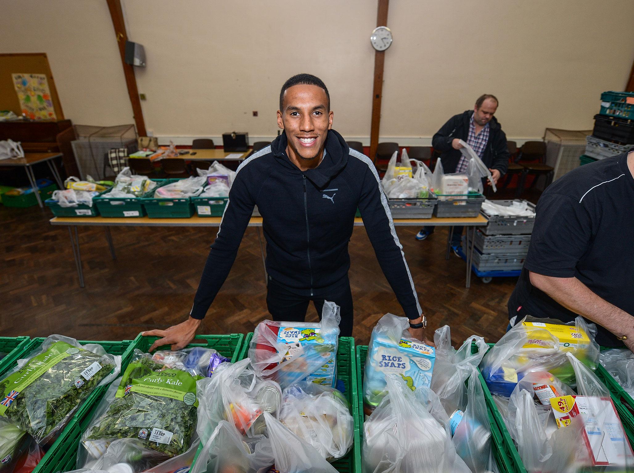 Isaac Hayden is a regular helper at Newcastle West End Food Bank