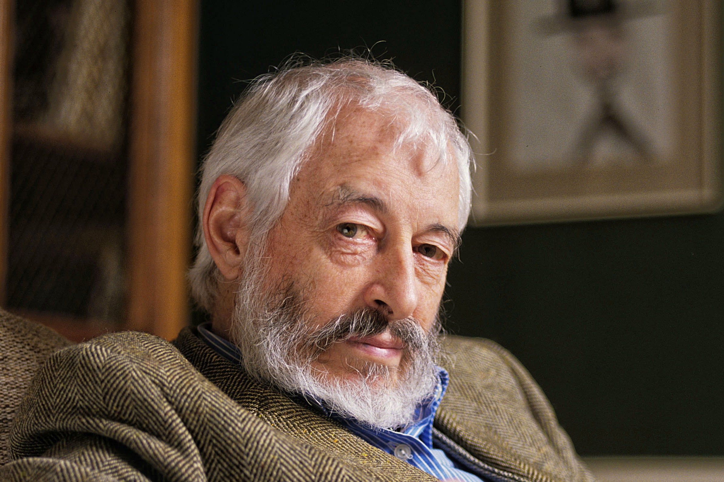 Donleavy, pictured at his Westmeath estate in 1997. ‘To sit at a desk and think, and write, you must have peace, and to buy peace costs a fortune,’ he once declared