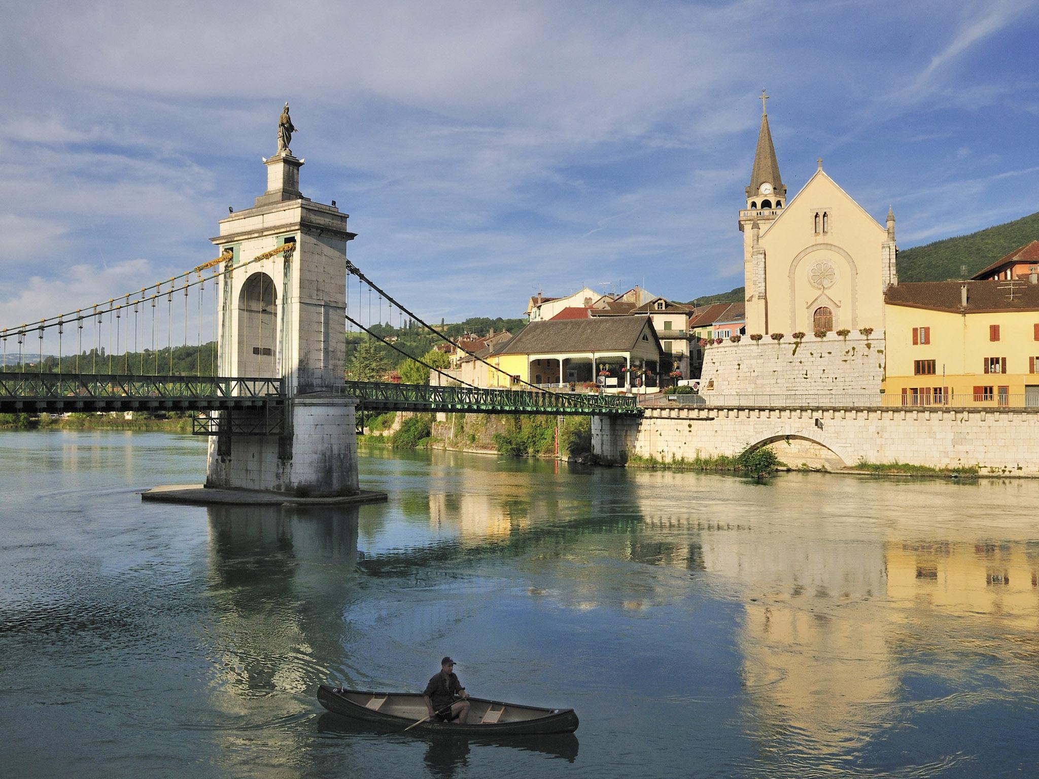 &#13;
Seyssel in south-eastern corner of France: stop here for ice-cold shandy &#13;