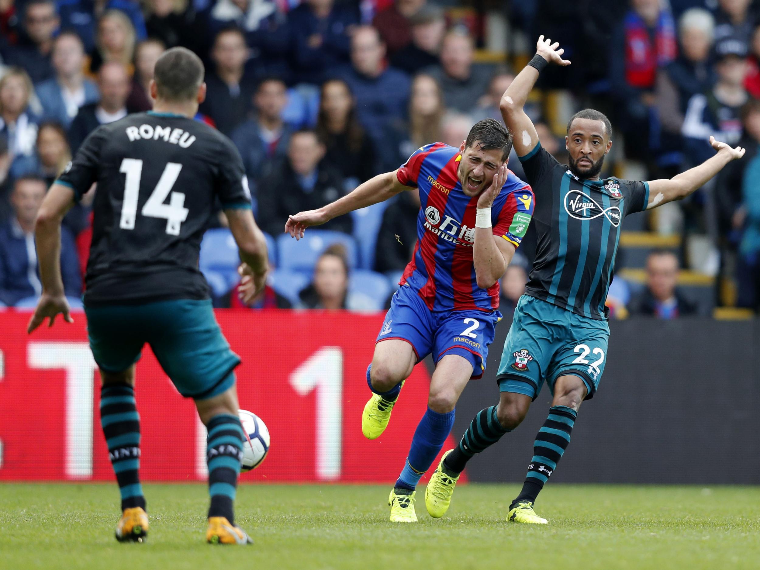 Often too slow and cumbersome to react to Southampton's passing and movement.