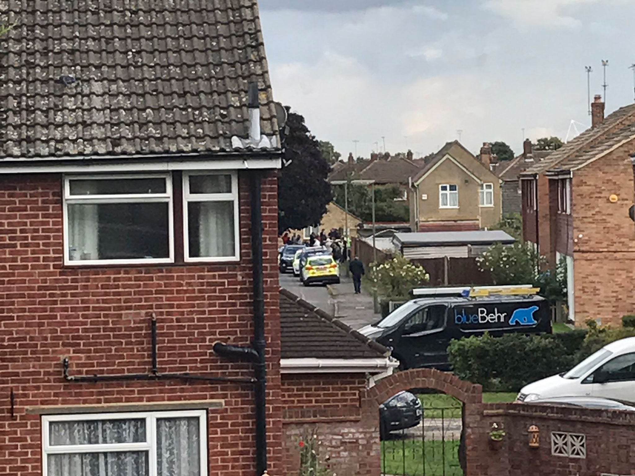 An armed police operation underway in Sunbury-on-Thames on 16 September